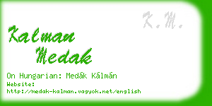 kalman medak business card